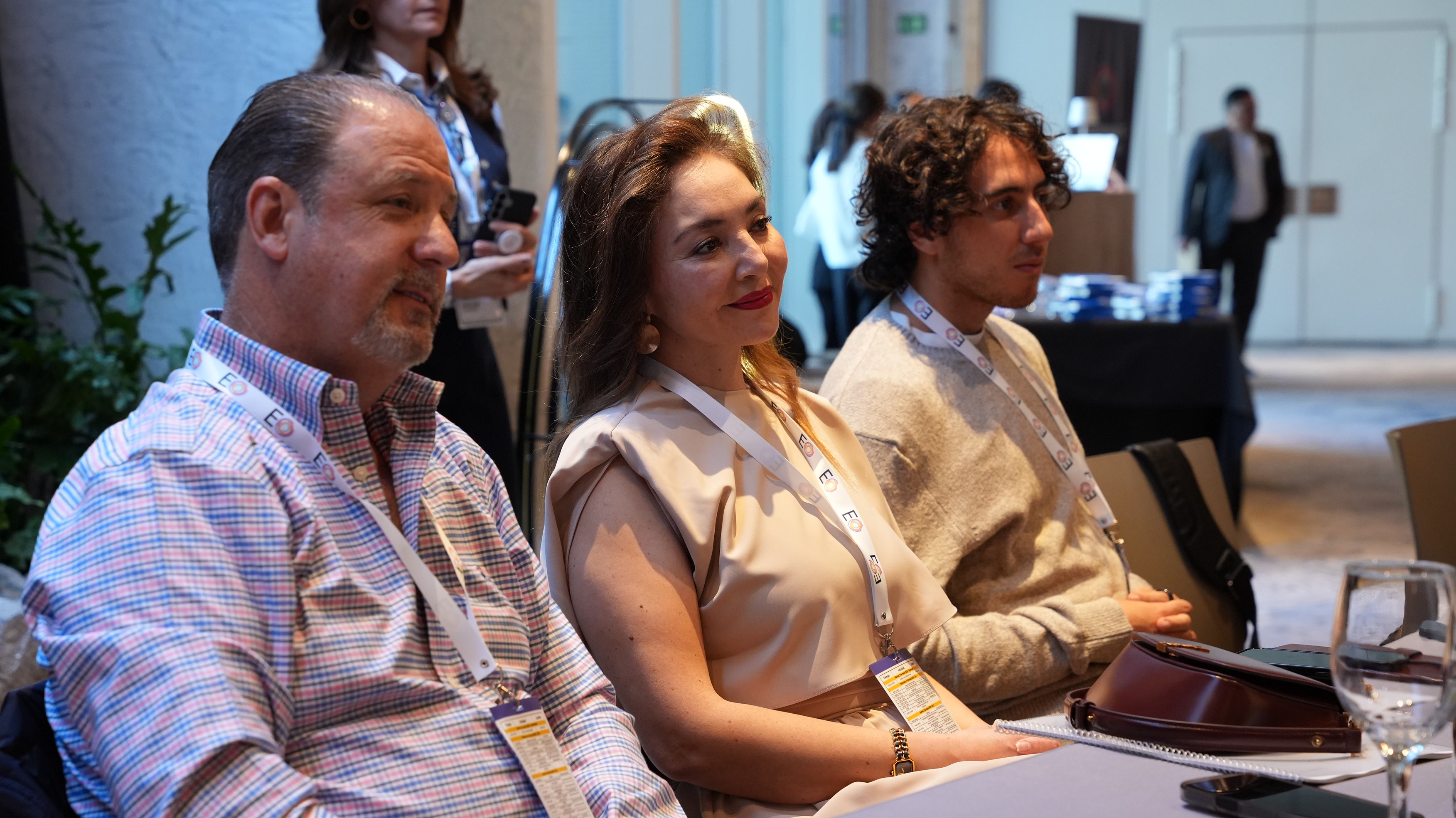 EO members networking at a conference