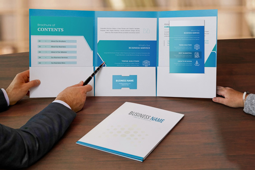 Custom printed sales folders